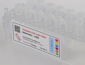 A406 - Cryogenic labels met GHS symbolen en QR-codes
