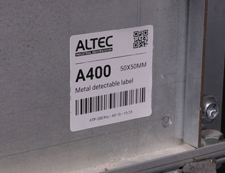 A400 - Metal detectable labels - 50x50mm