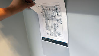 Kunststof laservel in document holder